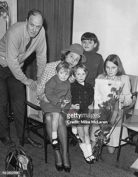 British novelist Roald Dahl and his wife, actress Patricia Neal with ...