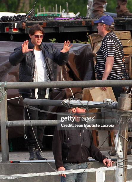 Tom Cruise on location for "Knight and Day" on January 25, 2010 in Los Angeles, California.