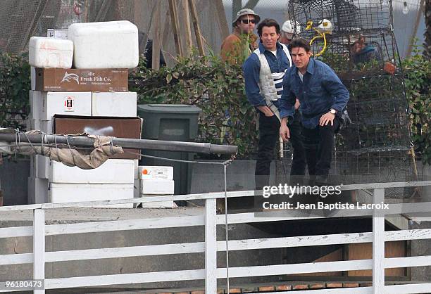 Tom Cruise on location for "Knight and Day" on January 25, 2010 in Los Angeles, California.