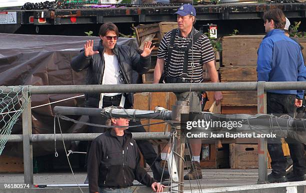 Tom Cruise on location for "Knight and Day" on January 25, 2010 in Los Angeles, California.