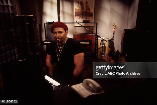 Aaron Neville visiting the set of Walt Disney Television via Getty Images's 'All My Children'.