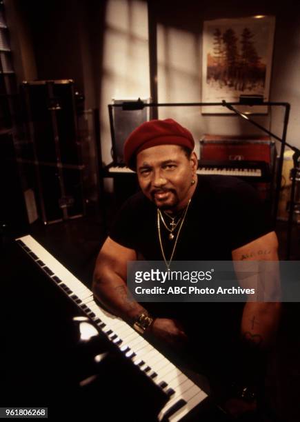 Aaron Neville visiting the set of Walt Disney Television via Getty Images's 'All My Children'.
