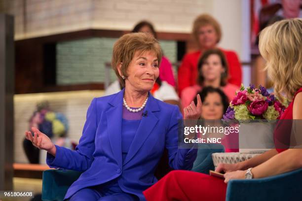 Pictured: Judge Judy Sheindlin and Megyn Kelly on Tuesday, May 22, 2018 --