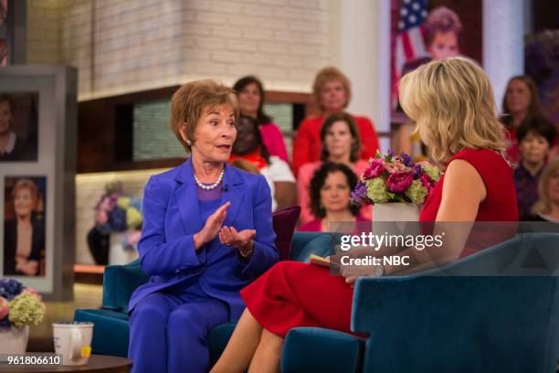 Pictured: Judge Judy Sheindlin and Megyn Kelly on Tuesday, May 22, 2018 --