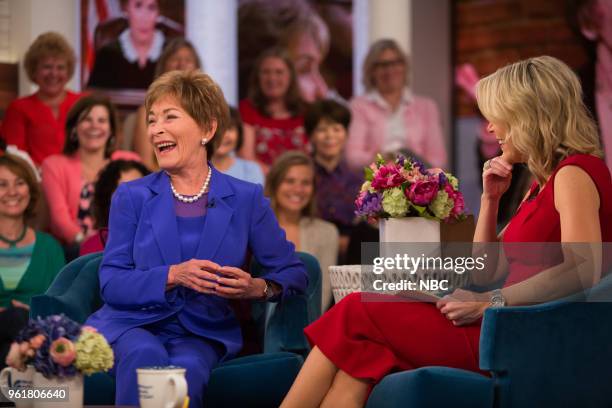 Pictured: Judge Judy Sheindlin and Megyn Kelly on Tuesday, May 22, 2018 --