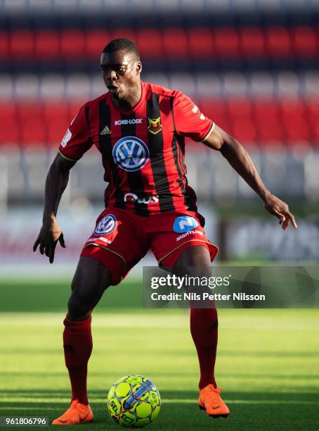 Ken Sema of Ostersunds FK during the Allsvenskan match between Ostersunds FK and IK Sirius FK at Jamtkraft Arena on May 23, 2018 in Ostersund, Sweden.