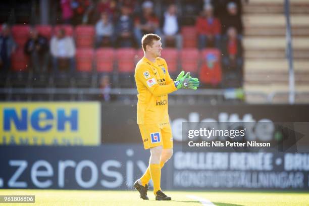 Joakim Wulff of IK Sirius FK during the Allsvenskan match between Ostersunds FK and IK Sirius FK at Jamtkraft Arena on May 23, 2018 in Ostersund,...