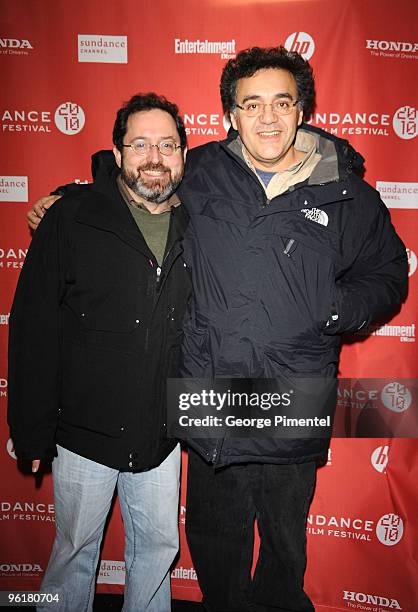 Executive producer Guillermo del Toro and director Rodrigo Garcia attends the "Mother and Child" premiere during the 2010 Sundance Film Festival at...