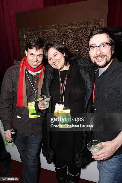 Esteban Arguello, diretor Jennifer Hernandez and Sean J.S. Jourdan attend the Film Indpendent party at Tao at the Lifts during the 2010 Sundance Film...