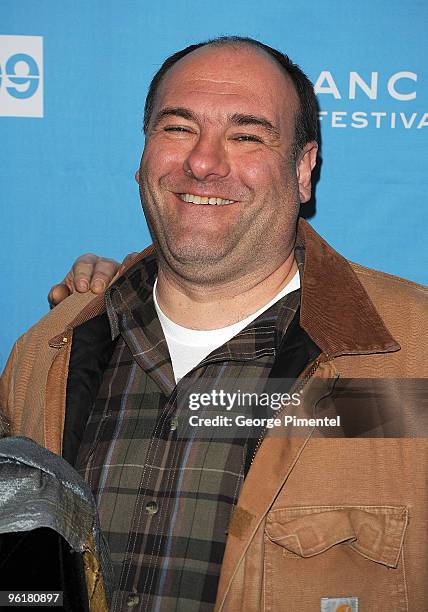Actor James Gandolfini attends the premiere of "In the Loop" during the 2009 Sundance Film Festival at Eccles Theatre on January 22, 2009 in Park...