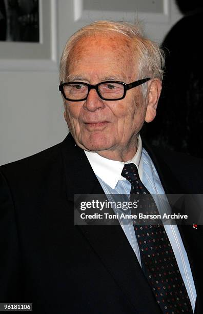 Pierre Cardin attends the Christian Dior Haute-Couture show as part of the Paris Fashion Week Spring/Summer 2010 on January 25, 2010 in Paris, France.