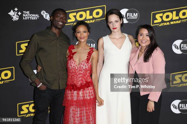 Nathan Lloyd, Thandie Newton, Phoebe Waller-Bridge and Maria Moss attend special BFI screening of 'Solo: A Star Wars Story' to celebrate the film's...