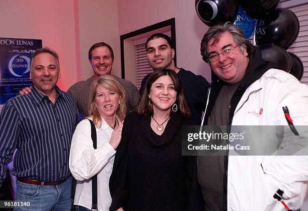 Michael Jacobs, Laurie Jacobs, Paul Karner, Marianne Karner, actor Borzin Mottaghian and Don Gibble attend the Film Utah Magazine launch party at...