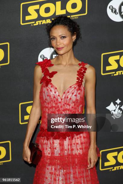 Thandie Newton attends special BFI screening of 'Solo: A Star Wars Story' to celebrate the film's BFI Film Academy trainees at BFI Southbank on May...