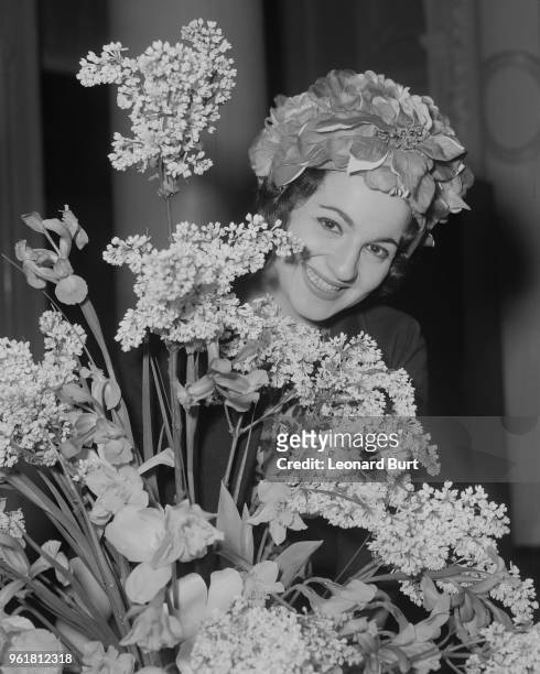 Canadian operatic soprano Teresa Stratas at her hotel in London after making her debut at the Royal Opera House as Mimi in Puccini's 'La bohème',...