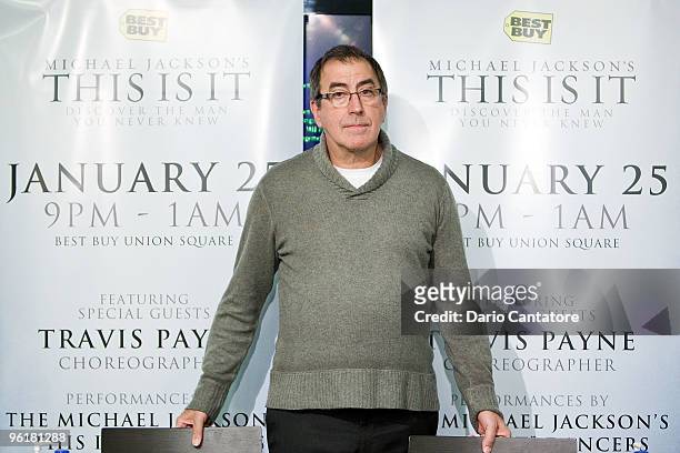 Director Kenny Ortega attends the Michael Jackson's 'This Is It' midnight madness DVD release celebration at Best Buy on January 25, 2010 in New York...