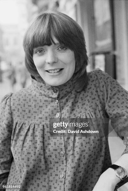 English actress Alison Steadman at the Royal Court Theatre in London, after winning the Best Actress award at the Plays and Players Annual Awards for...