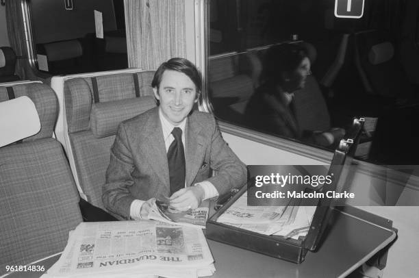 British politician David Steel, Leader of the Liberal Party, leaves Euston Station in London for Stechford in Birmingham, to support Liberal...