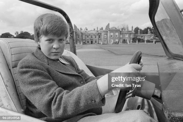 Young Charles Spencer, Viscount Althorp and later the 9th Earl Spencer, a godson of Queen Elizabeth II and brother of Lady Diana Spencer, with his...