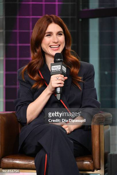 Aya Cash visits the Build Series to discuss 'Social Animals' at Build Studio on May 23, 2018 in New York City.