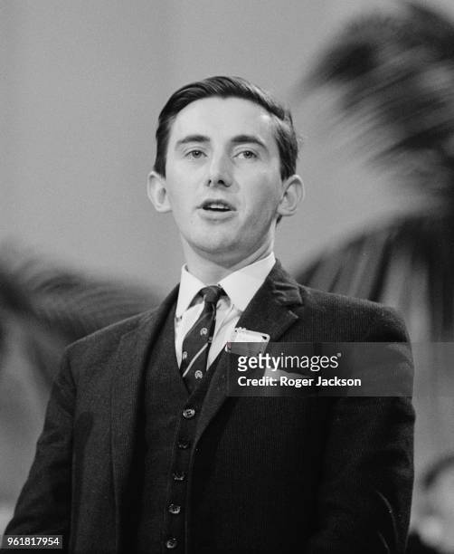 David Steel, the MP for Roxburgh, Selkirk and Peebles, addresses the Liberal Party Conference in Scarborough, UK, 23rd September 1965.