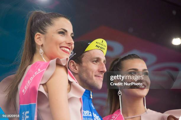 Simon Philip MITCHELTON - SCOTT blu jersey celebrates on the podium during the 101st Tour of Italy 2018, Stage 17 RIVA DEL GARDA-ISEO , 155 km on May...