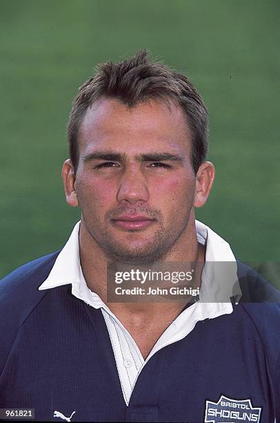 Portrait of Craig Short of Bristol during the Bristol Rugby Union squad 2001/02 photoshoot held at Coombe Dingle, in Bristol, England. \ Mandatory...