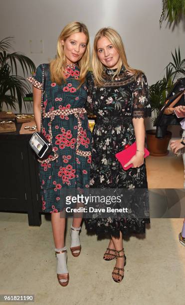 Laura Whitmore and Marissa Montgomery attend Lulu Guinness x Kodak Party on May 23, 2018 in London, England.
