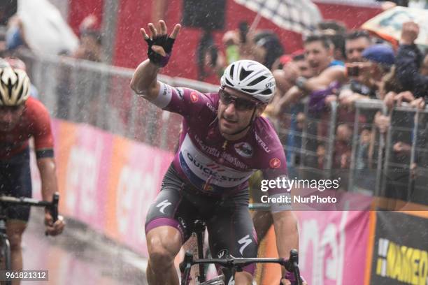 Winner stage 17 Elia Viviani Quick-Step Floorsduring the 101st Tour of Italy 2018, Stage 17 RIVA DEL GARDA-ISEO , 155 km on May 23, 2018 in Iseo,...