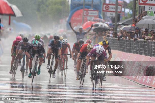 Winner stage 17 Elia Viviani Quick-Step Floorsduring the 101st Tour of Italy 2018, Stage 17 RIVA DEL GARDA-ISEO , 155 km on May 23, 2018 in Iseo,...