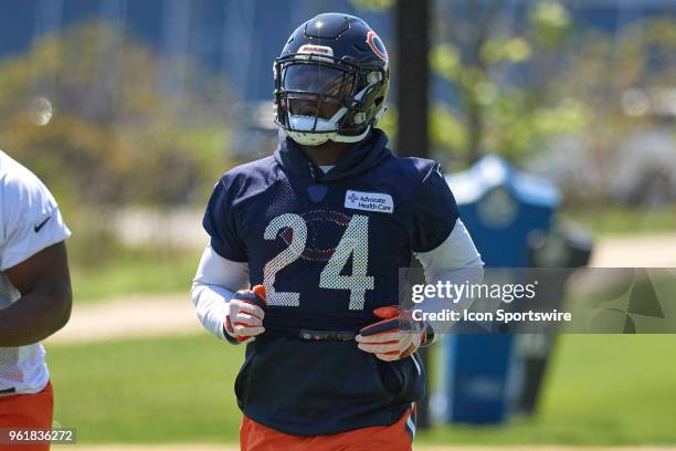 Chicago Bears running back Jordan Howard participates during the Bears OTA session on May 23, 2018 at Halas Hall, in Lake Forest, IL.