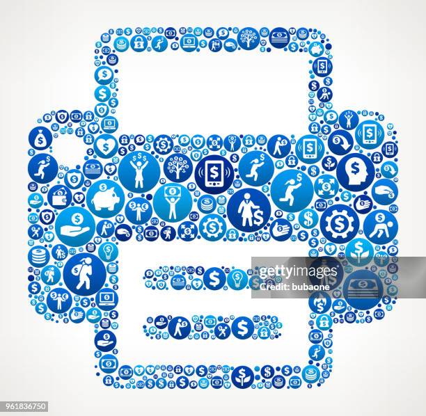 printer money blue icon pattern background - money printer stock illustrations