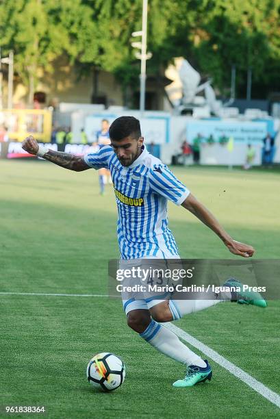 Alberto Paloschi of Spal in action during the serie A match between Spal and UC Sampdoria at Stadio Paolo Mazza on May 20, 2018 in Ferrara, Italy.