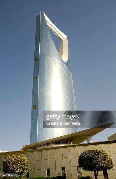 The Kingdom Centre, also called Burj Al-Mamlaka, stands in Riyadh, Saudi Arabia, on Tuesday, Jan. 26, 2010. Saudi Arabia, the Arab world's largest...