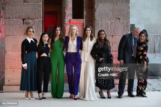 Sarah Paulson, Awkwafina, Sandra Bullock, Cate Blanchett, Anne Hathaway, Mindy Kaling, Gary Ross and Olivia Milch on Tuesday, May 22, 2018 --