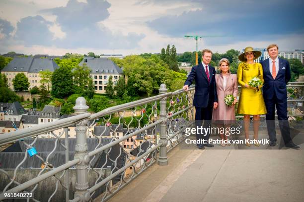 King Willem-Alexander of The Netherlands and Queen Maxima of The Netherlands, Grand Duke Henri of Luxembourg and Grand Duchess Maria Teresa of...