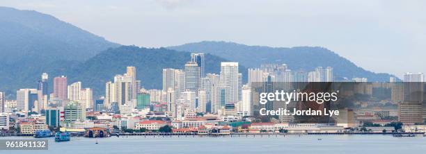 panorama view of penang island 2/3 - jordan lye stock pictures, royalty-free photos & images