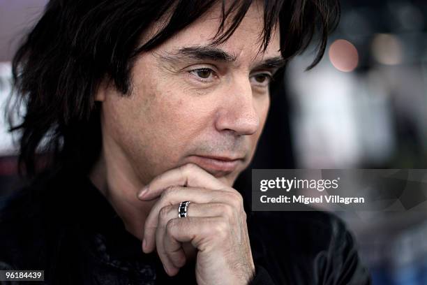 French musician Jean Michel Jarre poses for a picture after a news conference on January 26, 2010 in Munich, Germany.