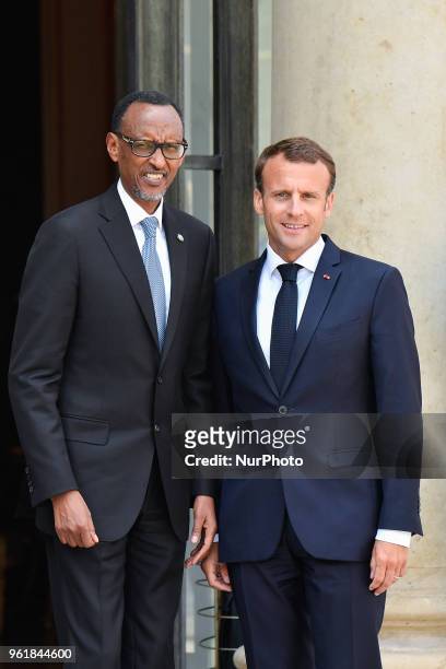 The French President, Emmanuel Macron received at the Elysée Palace the President of the Republic of Rwanda on the 23 May 2018