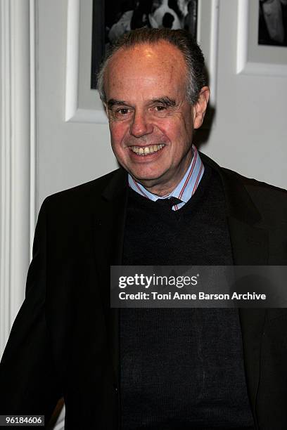 Frederic Mitterrand poses as he arrives at the Christian Dior Haute-Couture show as part of the Paris Fashion Week Spring/Summer 2010 on January 25,...