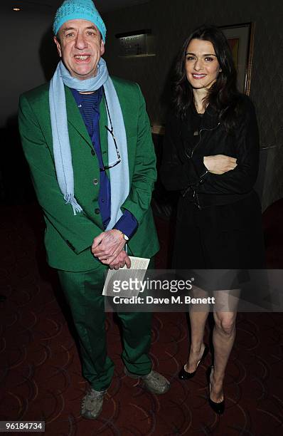 Arthur Smith and Rachel Weisz attend The Critics' Circle Theatre Awards, at the Prince of Wales Theatre on January 26, 2010 in London, England.