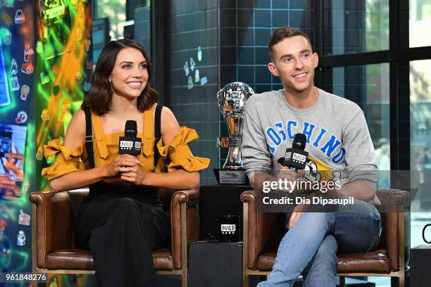 Jenna Johnson and Adam Rippon visit the Build Series to discuss 'Dancing with The Stars: Athletes' at Build Studio on May 23, 2018 in New York City.