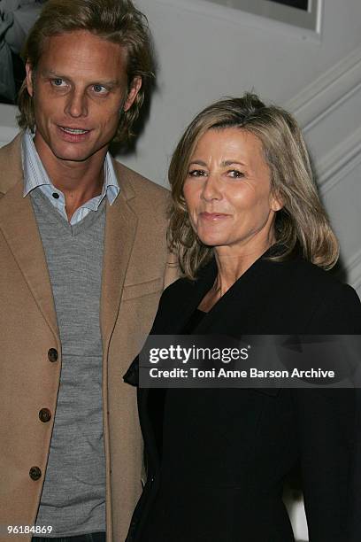 Arnaud Lemaire and Claire Chazal arrive at the Christian Dior Haute-Couture show as part of the Paris Fashion Week Spring/Summer 2010 on January 25,...