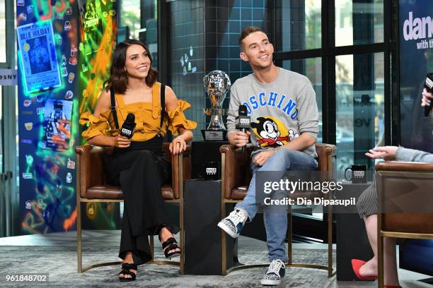 Jenna Johnson and Adam Rippon visit the Build Series to discuss 'Dancing with The Stars: Athletes' at Build Studio on May 23, 2018 in New York City.