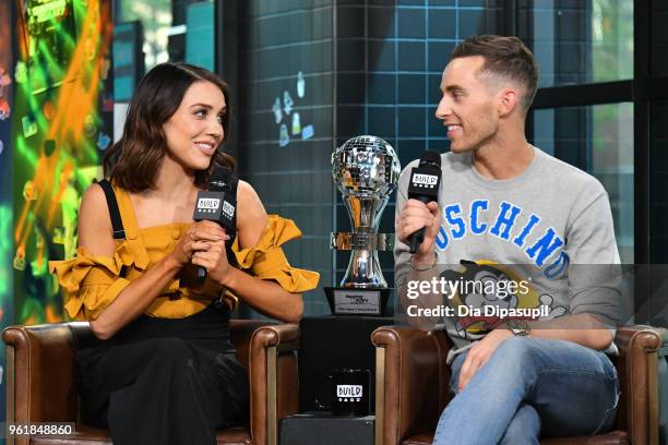 Jenna Johnson and Adam Rippon visit the Build Series to discuss 'Dancing with The Stars: Athletes' at Build Studio on May 23, 2018 in New York City.