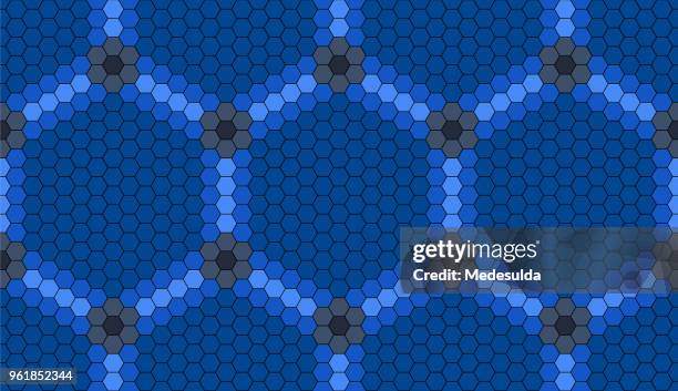 hexagon pattern mosaic seamless - ceramic wall tile stock illustrations