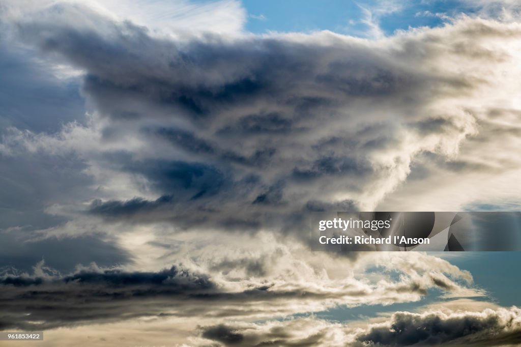 Cloud above mountain range