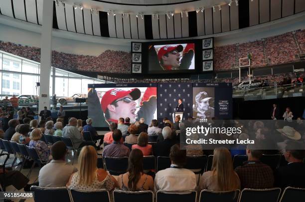 Chief Executive Officer and Chairman, Brian France, announces that Jeff Gordon is voted into the Hall of Fame during the NACAR Hall of Fame Voting...