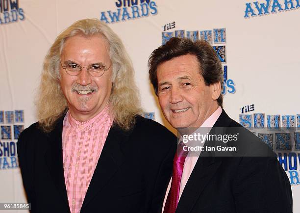 Billy Connolly and Melvyn Bragg attend The South Bank Show Awards at the Dorchester on January 26, 2010 in London, England.