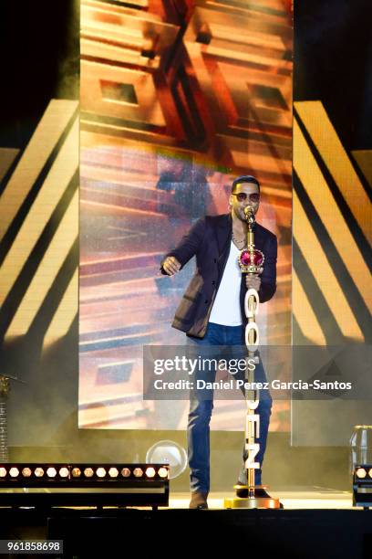 Romeo Santos performs during his 'Golden Tour 2018' on May 23, 2018 in Malaga, Spain.